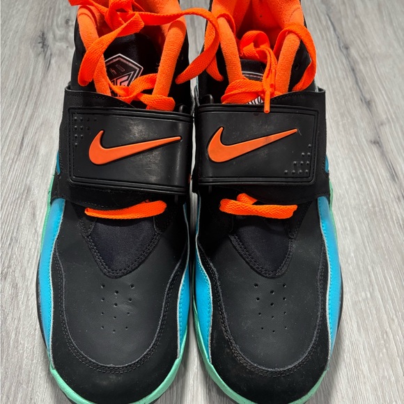 Nike Air Diamond Turf Deion Sanders Black Gamma Blue 309434-010 mensize 11
